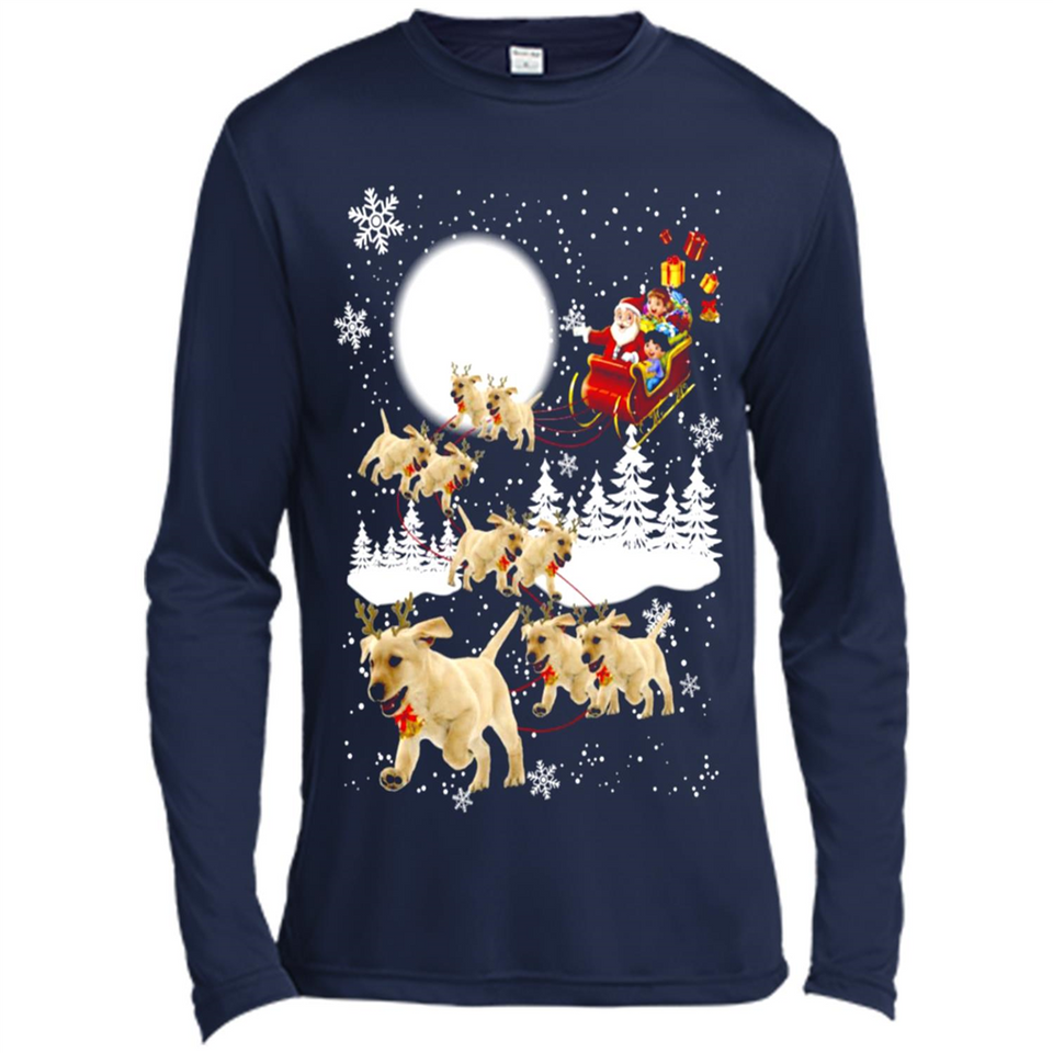 Christmas Santa Golden Retriever Sleigh For Labrador Retriever