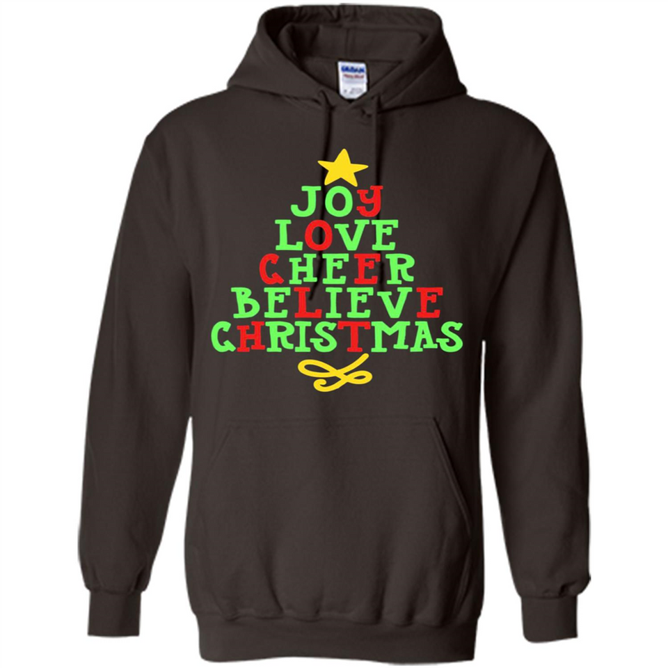 Joy Love Cheer Believe Christmas Tree