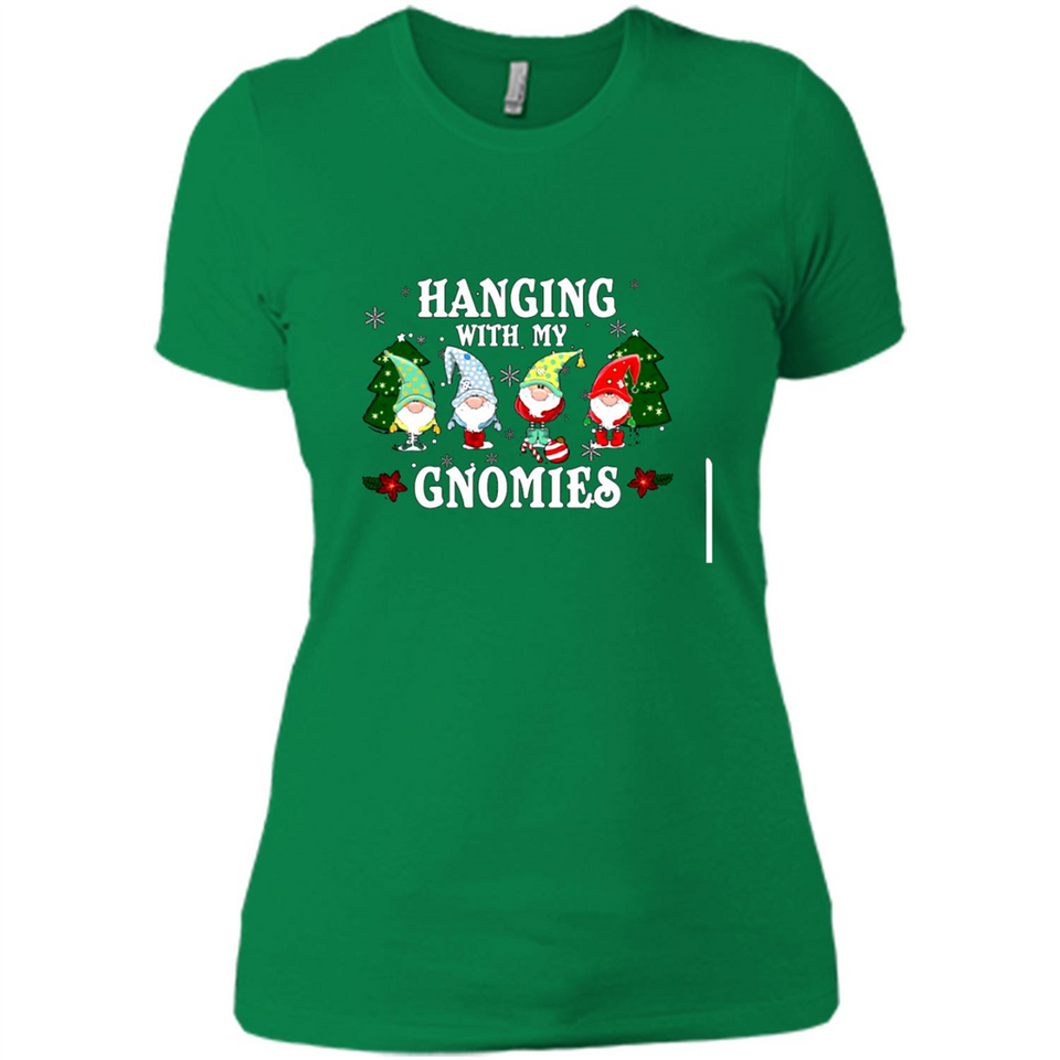 Christmas Garden Gnome Hanging With My Gnomies - Ladies' Boyfriend T-Shirt