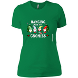 Christmas Garden Gnome Hanging With My Gnomies - Ladies' Boyfriend T-Shirt