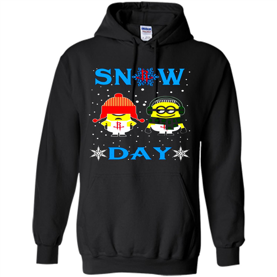 Snow Day Shirt For Houston Rockets Vs Minion Fans pingpong