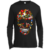 Skull Christmas Decorations Merry Xmas T-Shirt - Canvas Long Sleeve T-Shirt