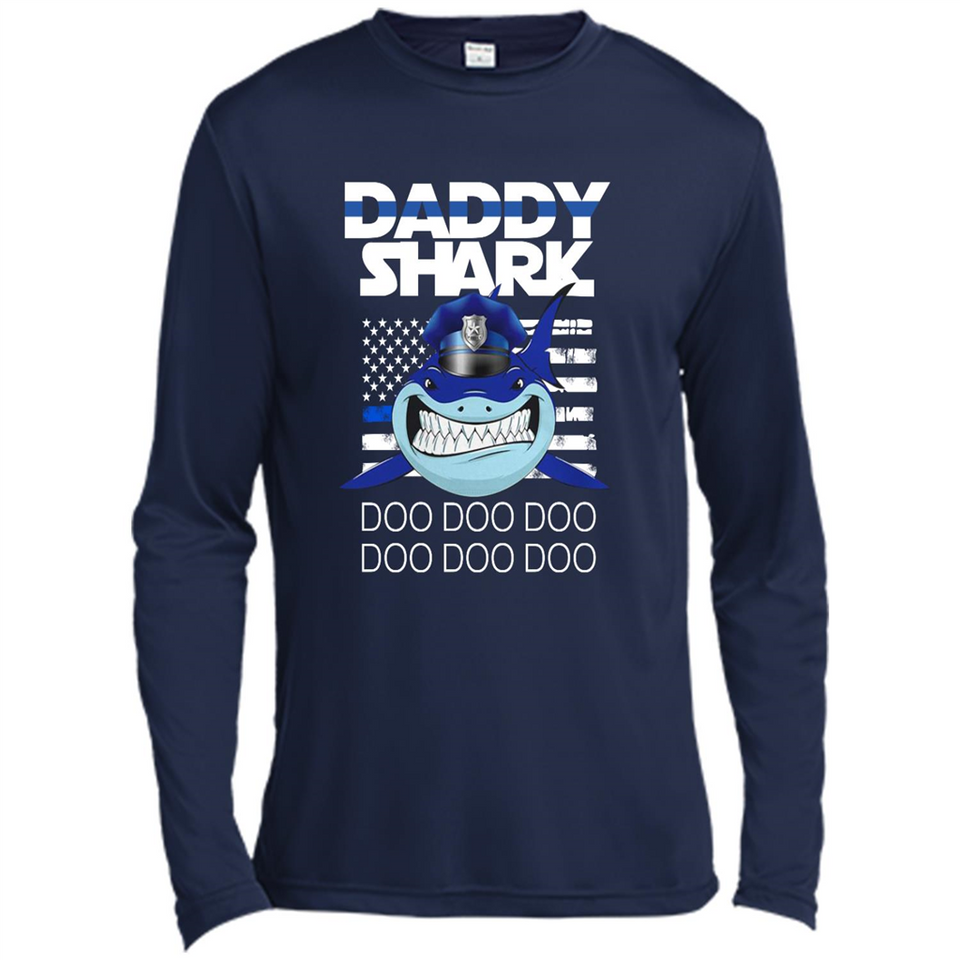 Police Daddy Shark Blue Line Tee