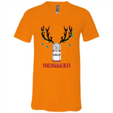 Budweiser Reinbeer Funny Beer Reindeer Christmas Sweatshirt - Canvas Unisex V-Neck