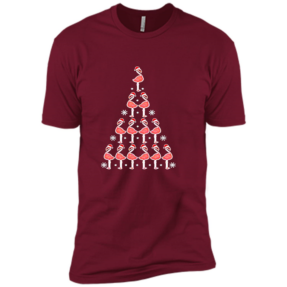Flamingo Christmas Tree Flamingo - Premium Short Sleeve T-Shirt