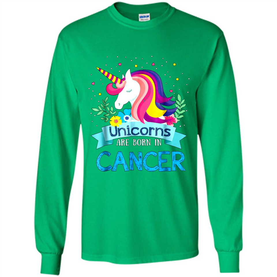 Unicorns are born in Cancer Birthday Rainbow Gift Custom Ultra Cotton