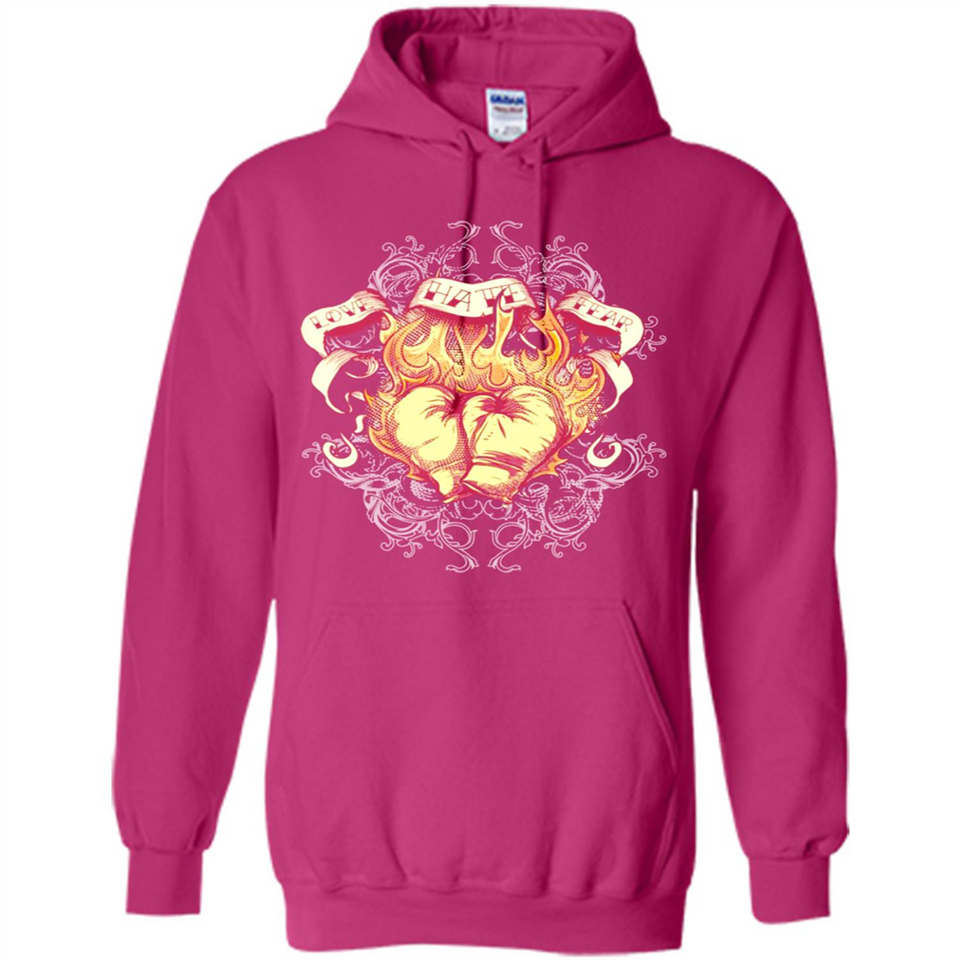 Love Hate Fear Boxing - Martial Art Fighting - Hoodie
