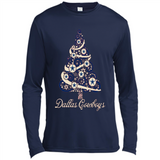 Dallas Cowboys NFL Football Team Logo Christmas Tree T-Shirt - Canvas Long Sleeve T-Shirt