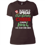 Spread Christmas Cheer Lunch Family Xmas Gift Ls - Ladies' Boyfriend T-Shirt