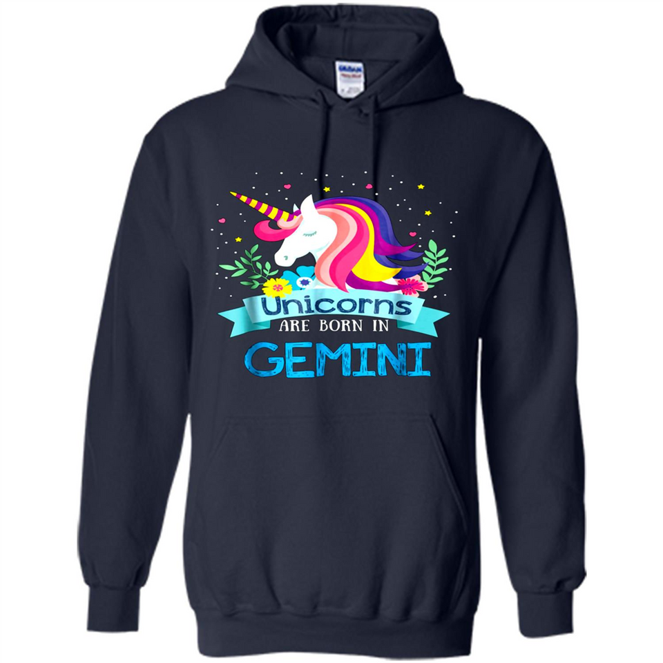 Unicorns are born in Gemini Birthday Rainbow Gift Custom Ultra Cotton