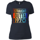Retro Straight Outta 1970 48 Years Old - Ladies' Boyfriend T-Shirt