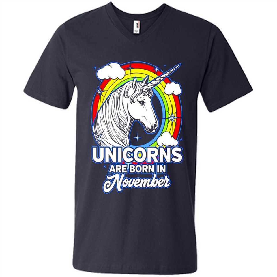 Unicorns Are Born In November Birthday Rainbow
