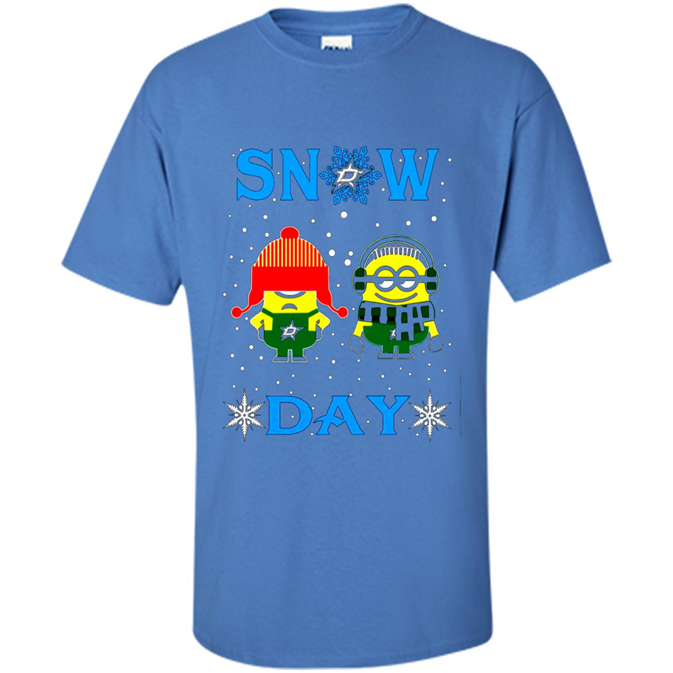 Snow Day Shirt For Dallas Stars Vs Minion Fans pingpong