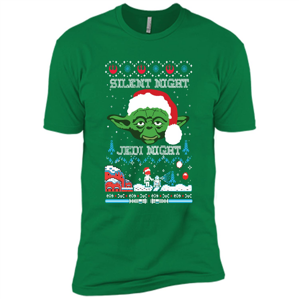YODA SILENT NIGHT JEDI NIGHT CHRISTMAS UGLY SWEATER
