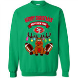 San Francisco 49ers NFL Reindeer Funny Merry Christmas And Happy New Year