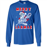 Lacrosse Merry Laxmas Santa - Long Sleeve T-Shirt