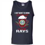 I Just Want To Drink Hot Chocolate & Watch Tampa Bay Rays Ugly Christmas Sweater PINGPONG