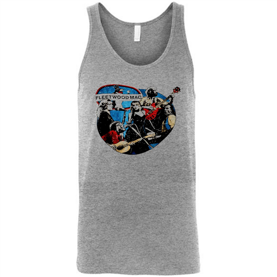 Dancing Funny Guitar Vintage Metal Rock Band Shirt PINGPONG - Canvas Unisex Tank