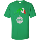 Funny Seattle Seahawks Glitter Grinch Monogram Ornament Christmas Gift - Shirt