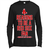 Reasons to be a Boston Red Sox Fan Complete List on Back - Canvas Long Sleeve T-Shirt