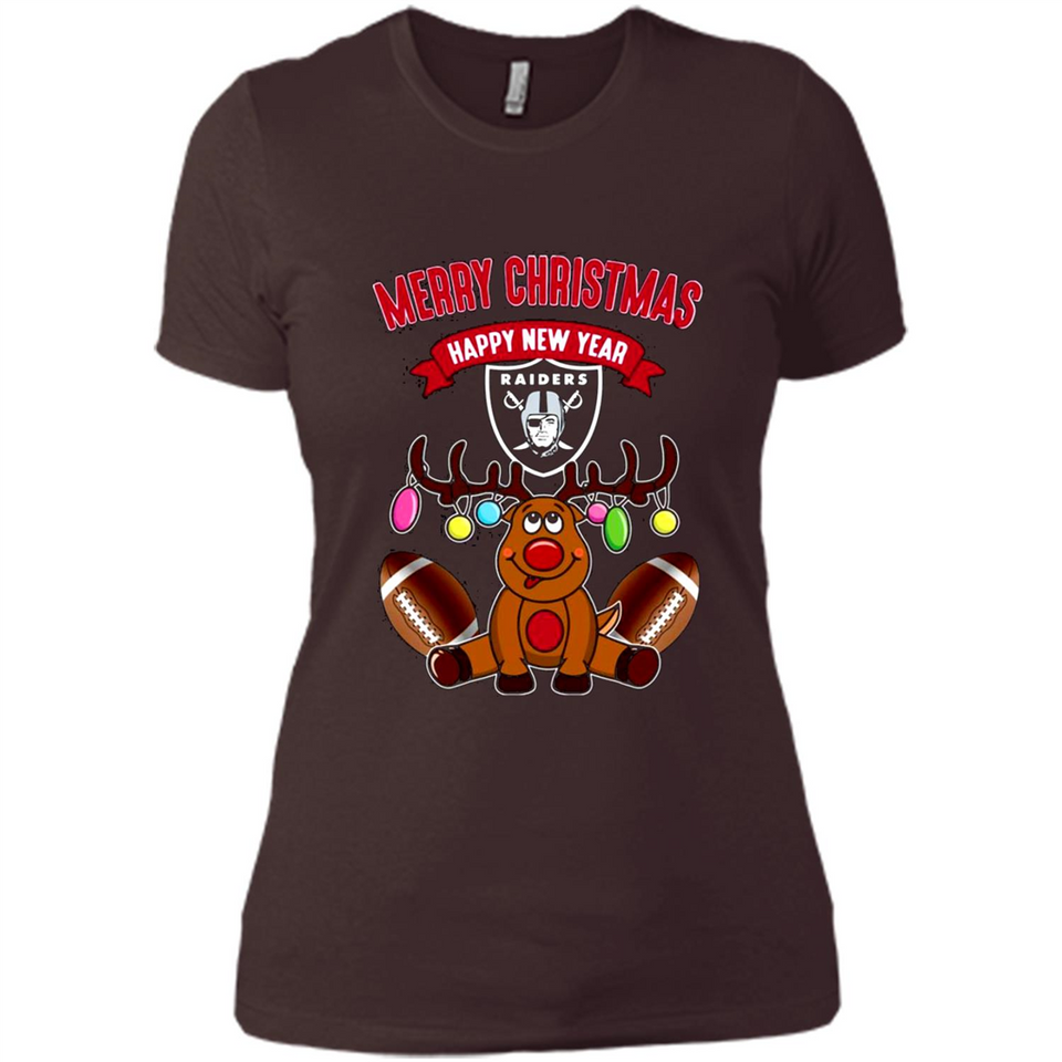 Oakland Raiders NFL Reindeer Funny Merry Christmas And Happy New Year