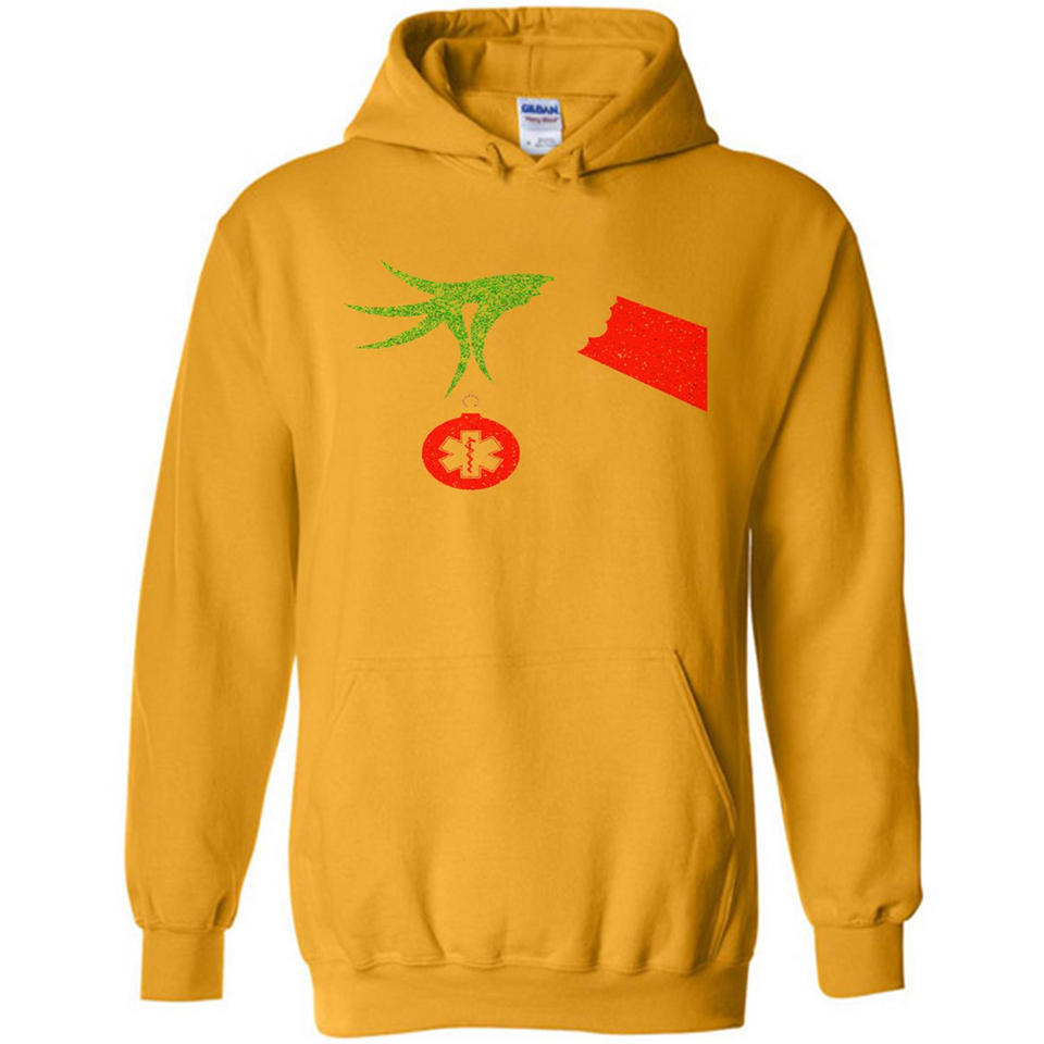 Funny Grinch Hand holding Doctor ornament Christmas Sporty T-Shirt - Hoodie