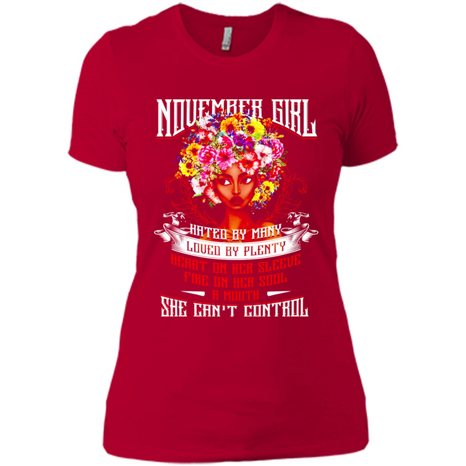 November Girl Flower - Ladies' Boyfriend T-Shirt