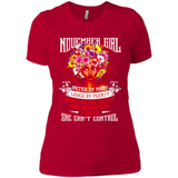 November Girl Flower - Ladies' Boyfriend T-Shirt