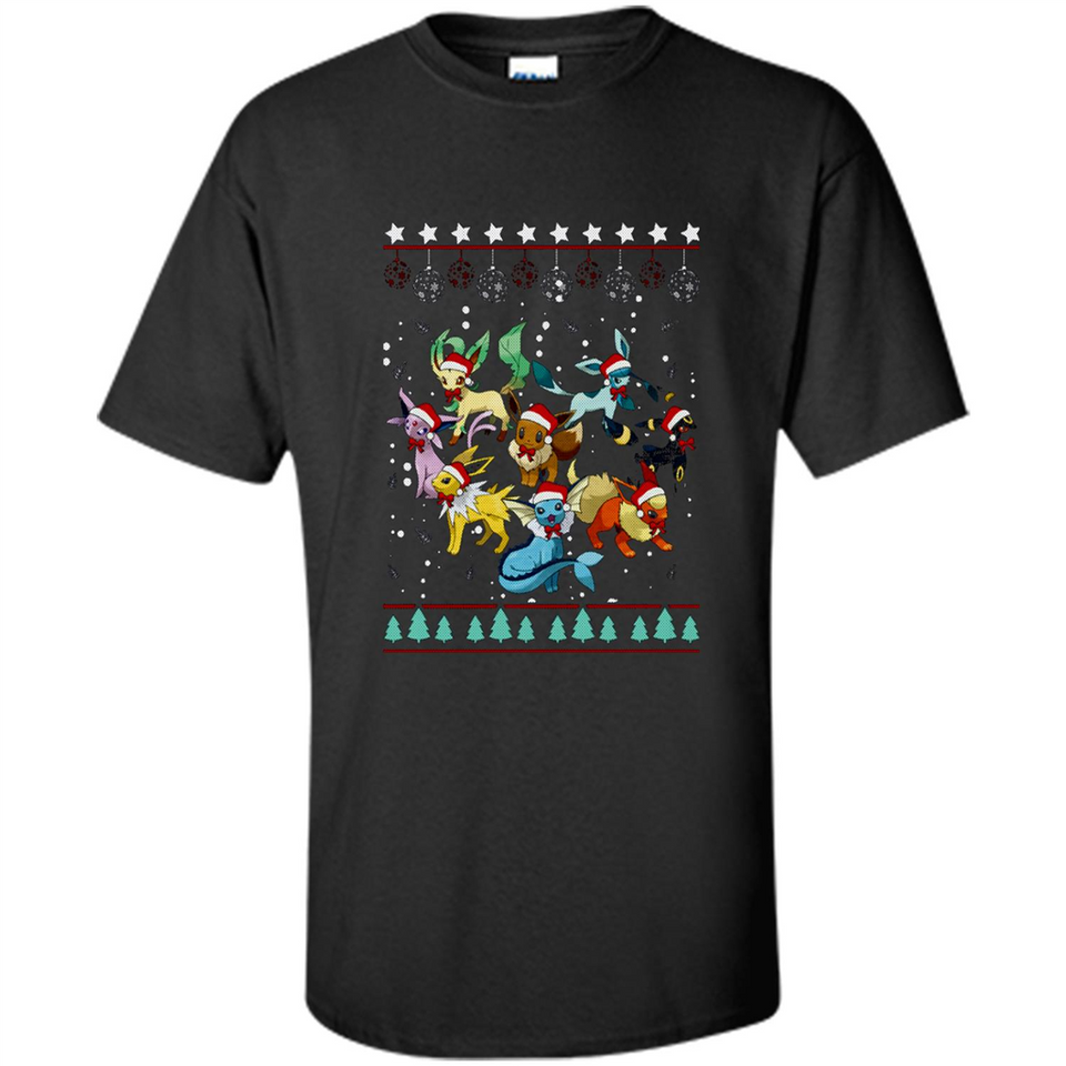 Pokemon Eeveelutions Ugly Christmas Sweater Perfect Christmas PINGPONG