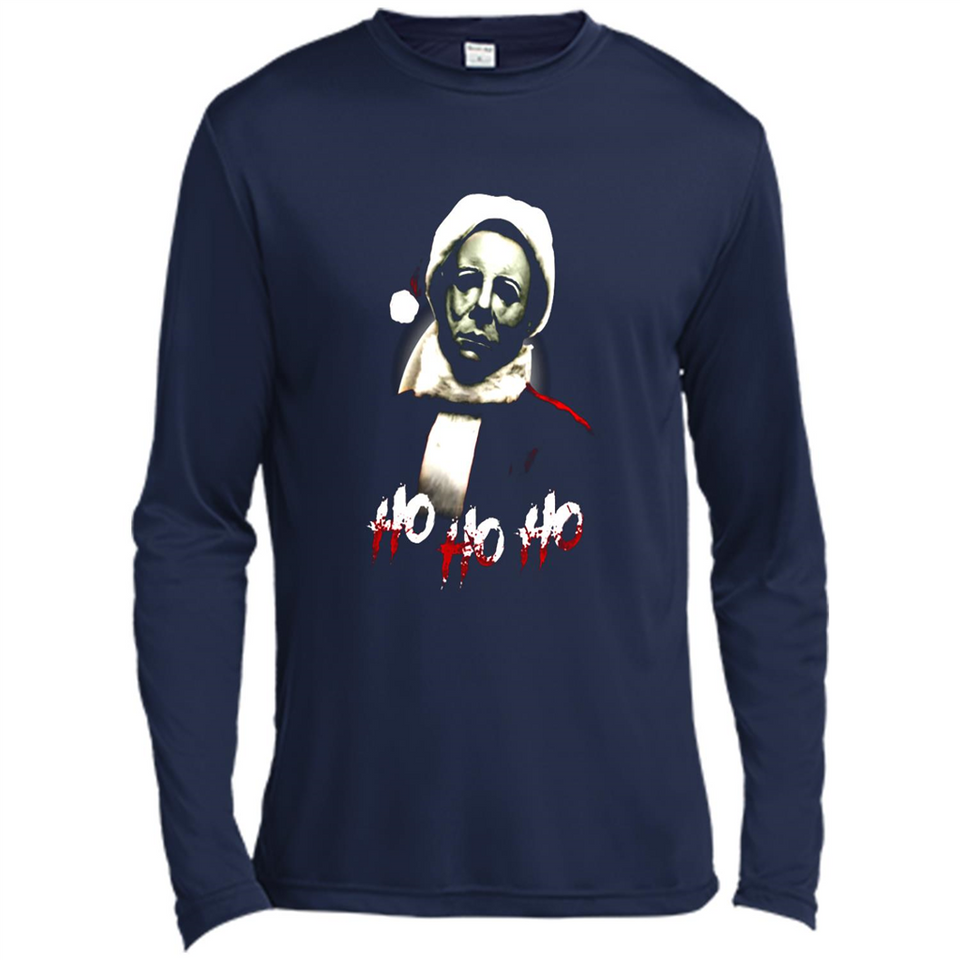 Santa Michael Myers Ho Ho Ho Merry Christmas Sweatshirt - Canvas Long Sleeve T-Shirt