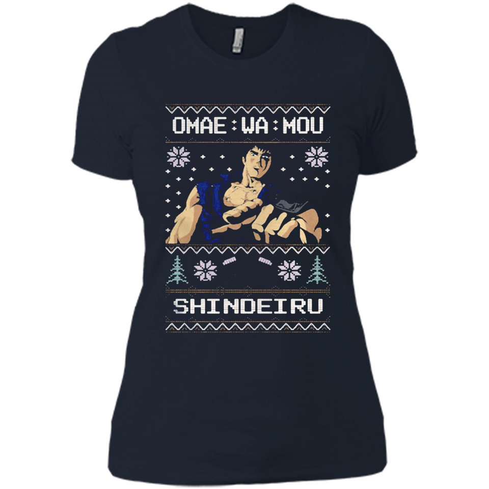 Omae Wa Mou Shindeiru Ugly Christmas Sweater - Ladies' Boyfriend T-Shirt