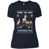 Omae Wa Mou Shindeiru Ugly Christmas Sweater - Ladies' Boyfriend T-Shirt