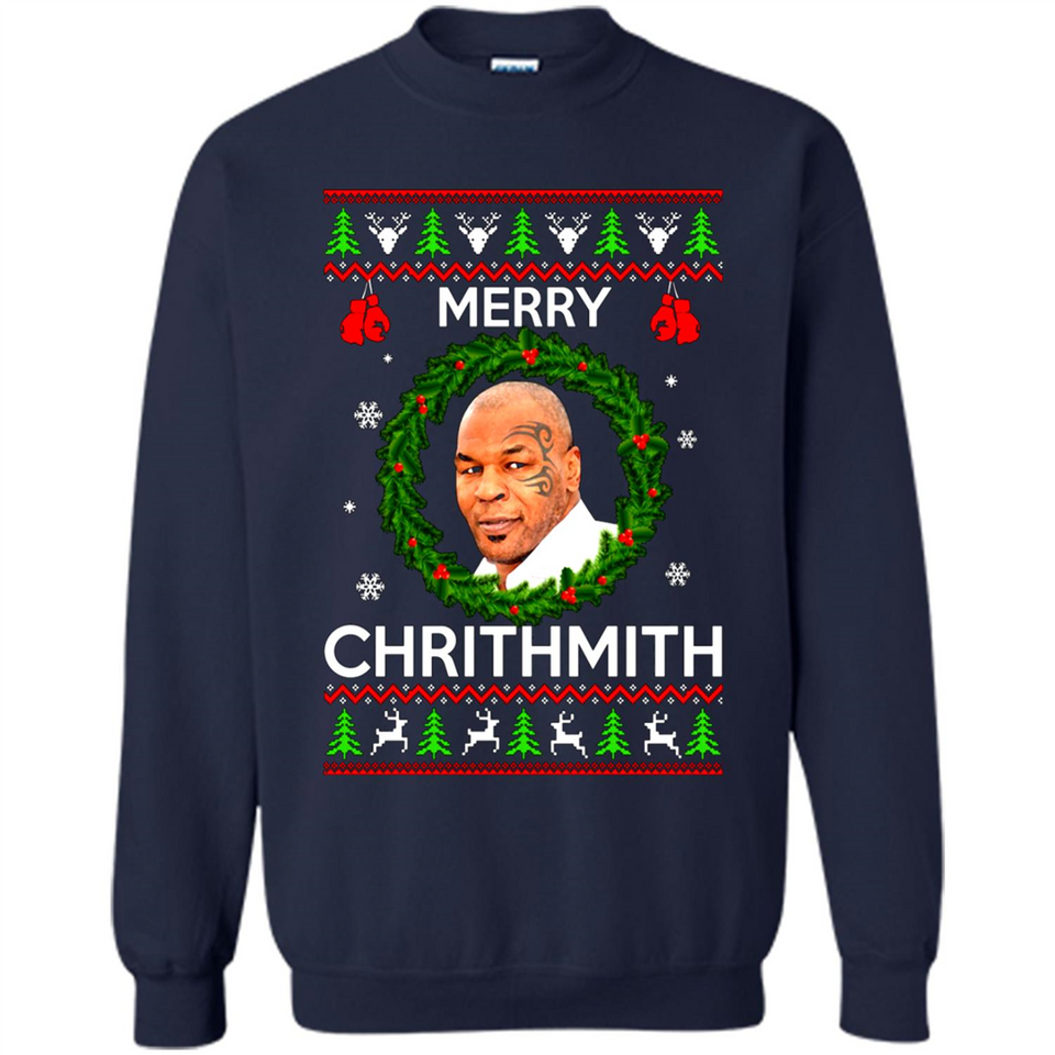 Mike Tyson Merry Chritmith Christmas Sweatshirt PINGPONG