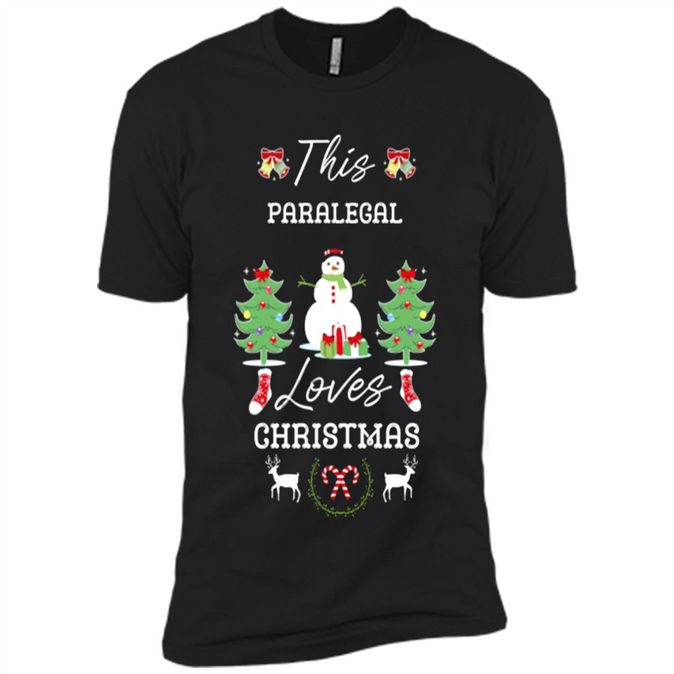 This Paralegal Loves Christmas Tree Shirt with Snowman