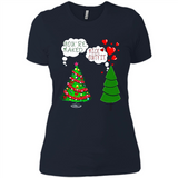 Fir Loves Christmas Tree Funny Undecorated Joke - Ladies' Boyfriend T-Shirt