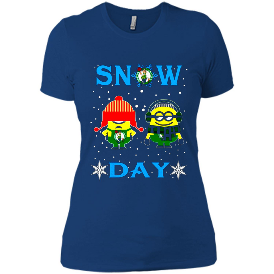 Snow Day Shirt For Boston Celtics Vs Minion Fans pingpong