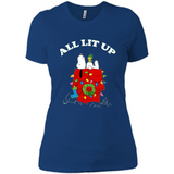 Peanuts By Schulz Snoopy Young Men_s Christmas - Ladies' Boyfriend T-Shirt