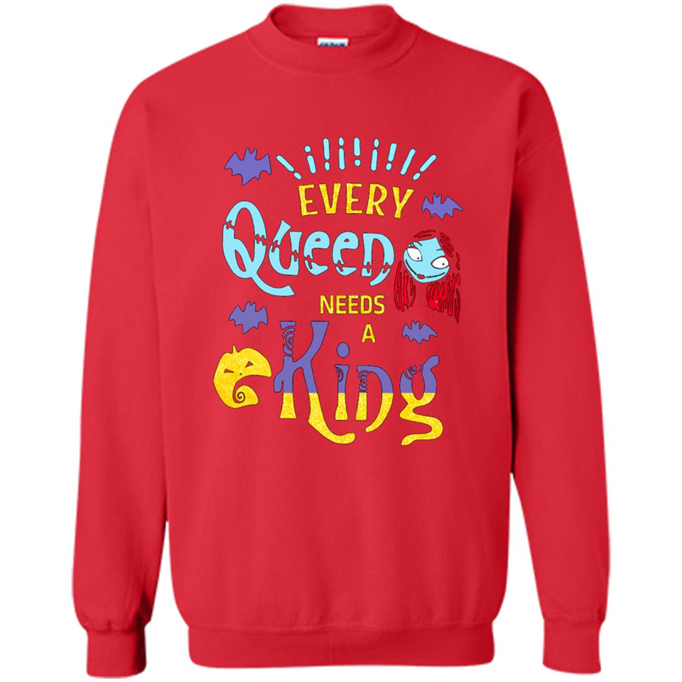 Nightmare Before Christmas Shirt - Sally Glitter Shirt - Every Queen needs a King PINGPONG