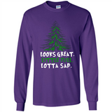 Looks Great Little Full Lotta Sap Funny Christmas Mug PINGPONG - Long Sleeve T-Shirt