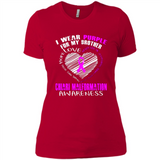 I Wear Purple For My Brother Chiari Malformation - Ladies' Boyfriend T-Shirt