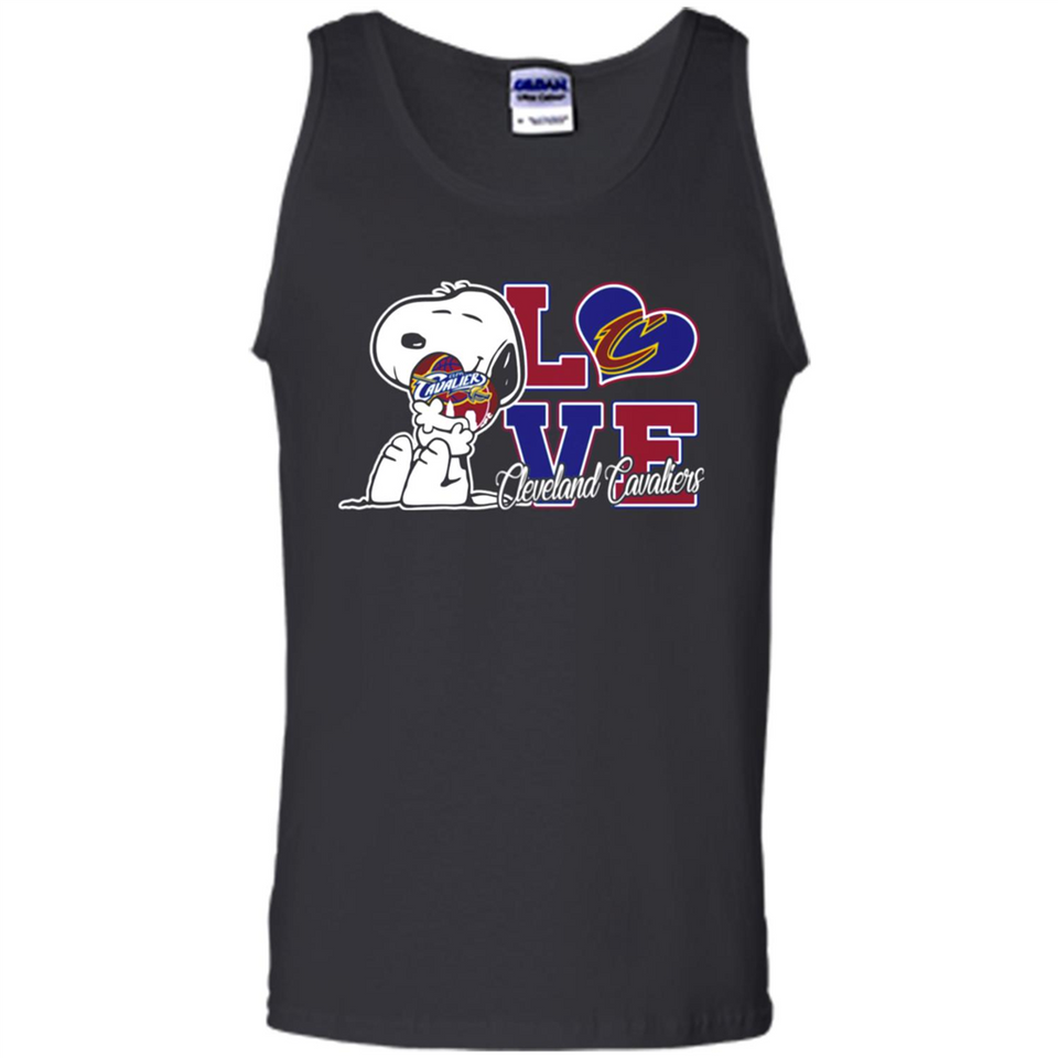 Snoopy loves NBA Cleveland Cavaliers - Tank Top