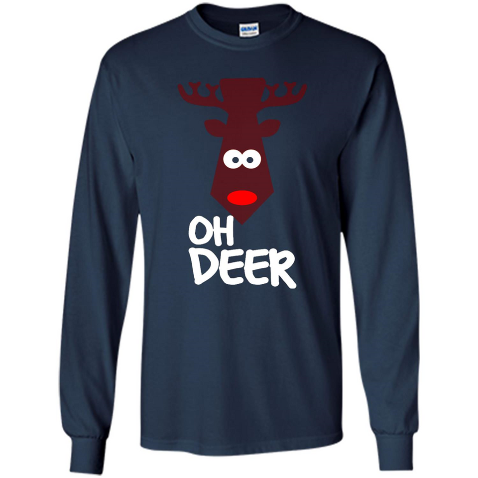 Oh Deer Christmas Reindeer Black mugs PINGPONG - Long Sleeve T-Shirt
