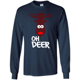 Oh Deer Christmas Reindeer Black mugs PINGPONG - Long Sleeve T-Shirt