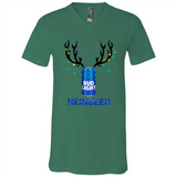 Bud Light Reinbeer Funny Beer Reindeer Christmas Sweatshirt - Canvas Unisex V-Neck
