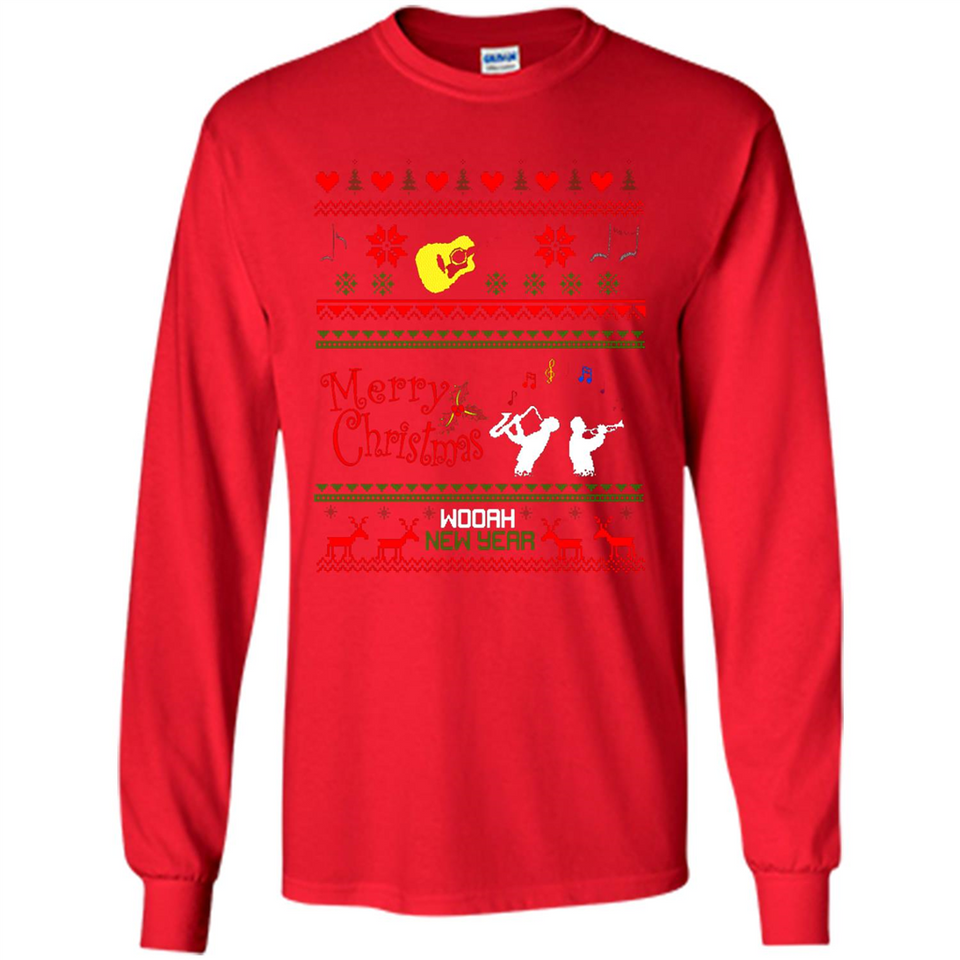 Music Ugly Christmas SweatShirt - Long Sleeve T-Shirt
