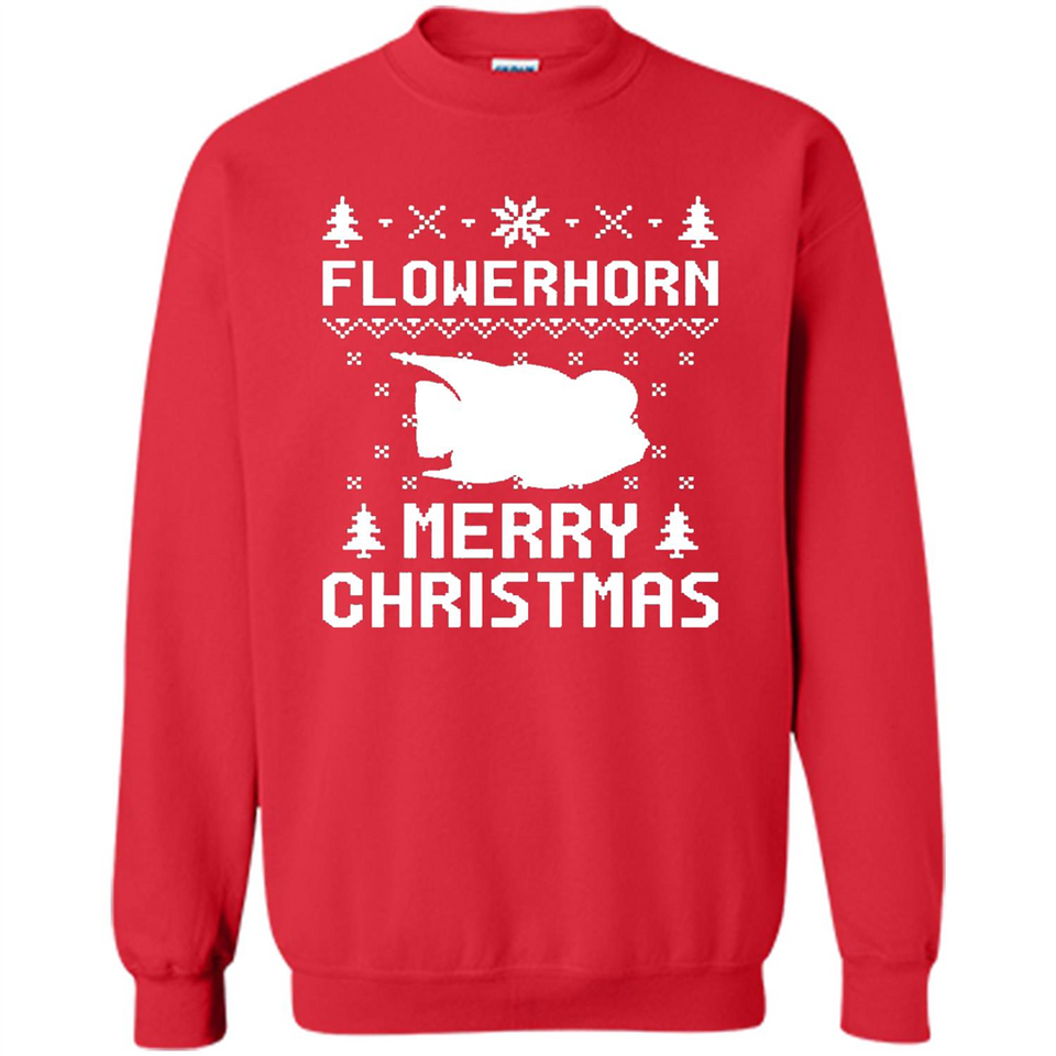 Flowerhorn Christmas T-shirt, Ugly Christmas Sweater - Sweatshirt