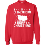 Flowerhorn Christmas T-shirt, Ugly Christmas Sweater - Sweatshirt
