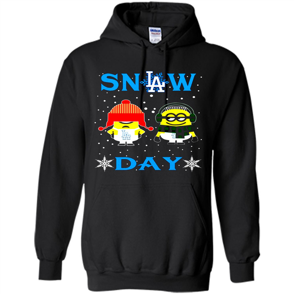 Snow Day Shirt For Los Angeles Dodgers Vs Minion Fans pingpong