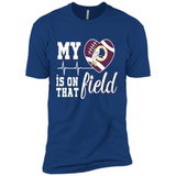 Washington Redskins Football My Heart is on that Field - Premium Short Sleeve T-Shirt