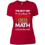 Math Teacher Christmas Shirt Christmas Cheer - Ladies' Boyfriend T-Shirt